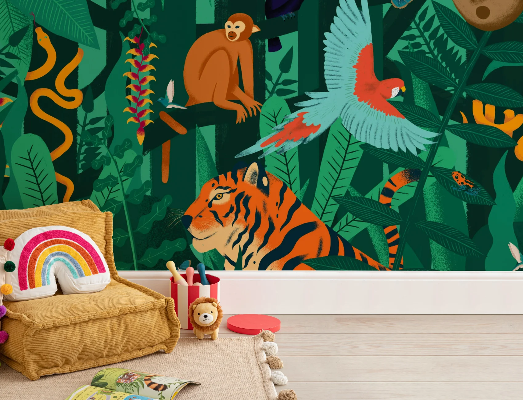 Jungle Animale Wallpaper Mural