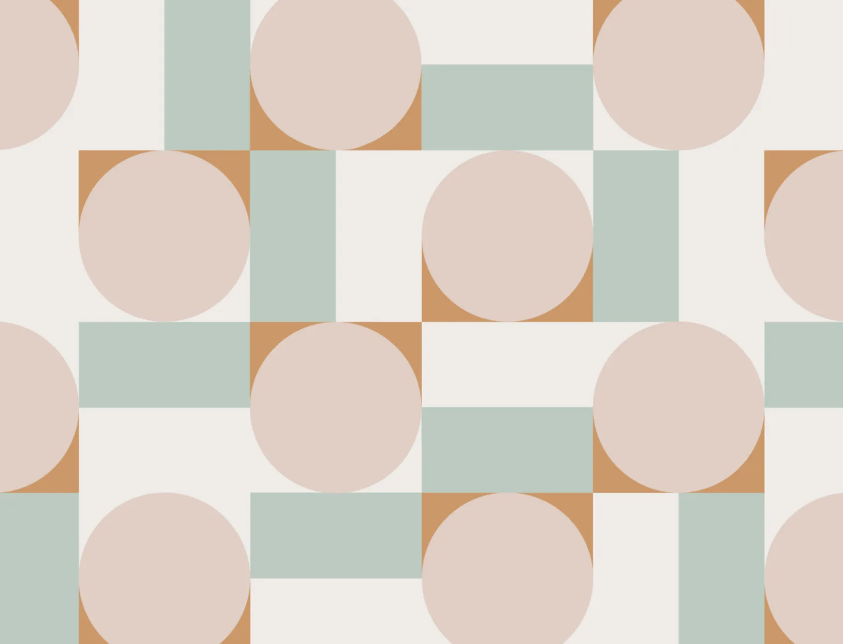 Pink & Blue Pastel Geometric Shapes Tapet