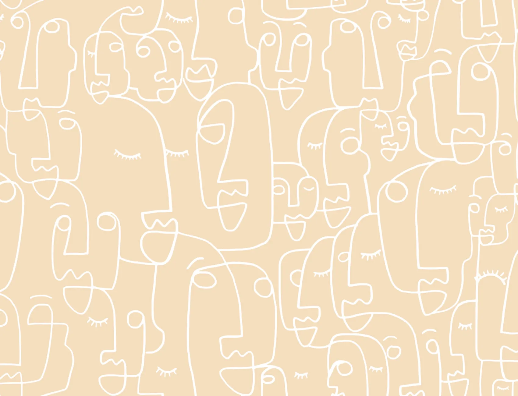 Nude & White Face Wallpaper Mural