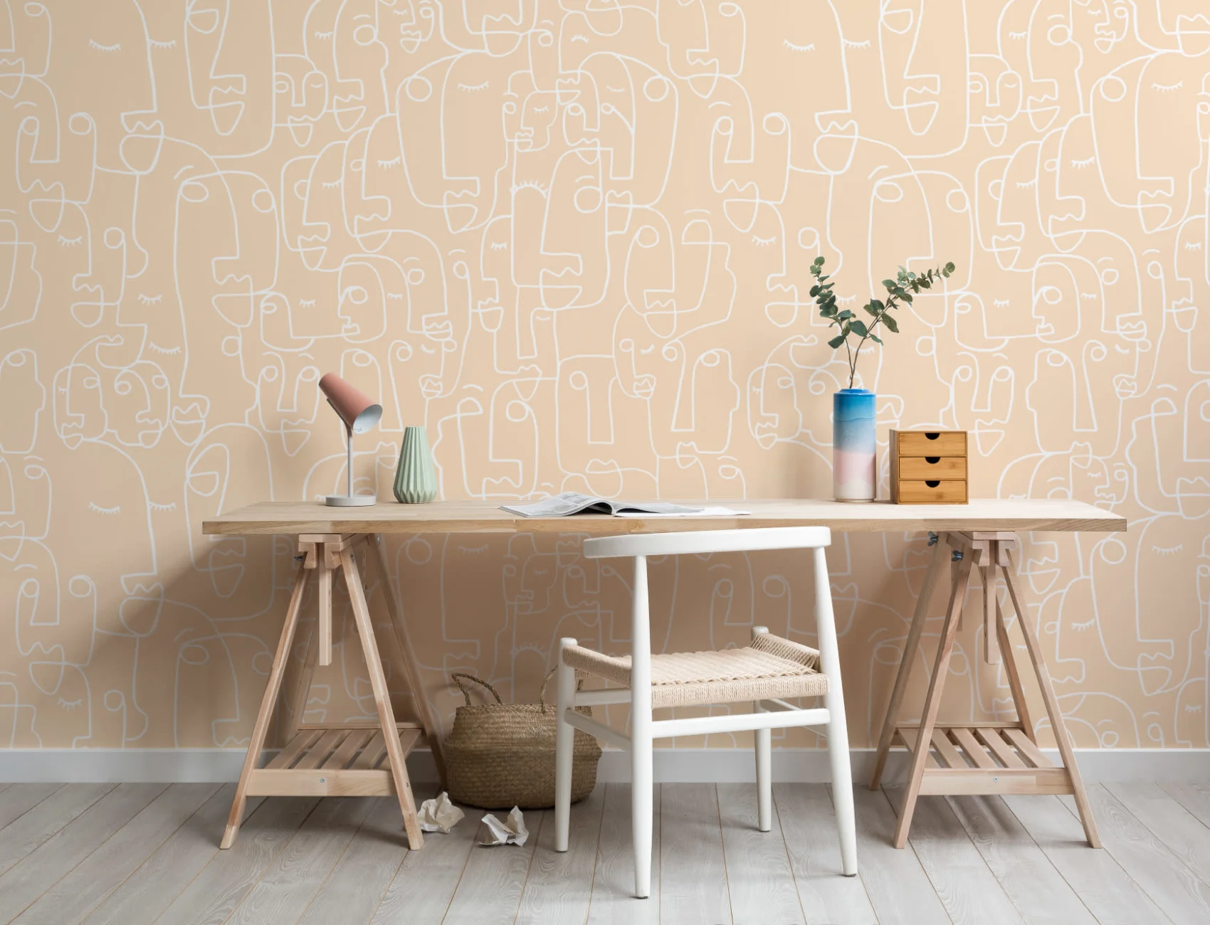 Nude & White Face Wallpaper Mural