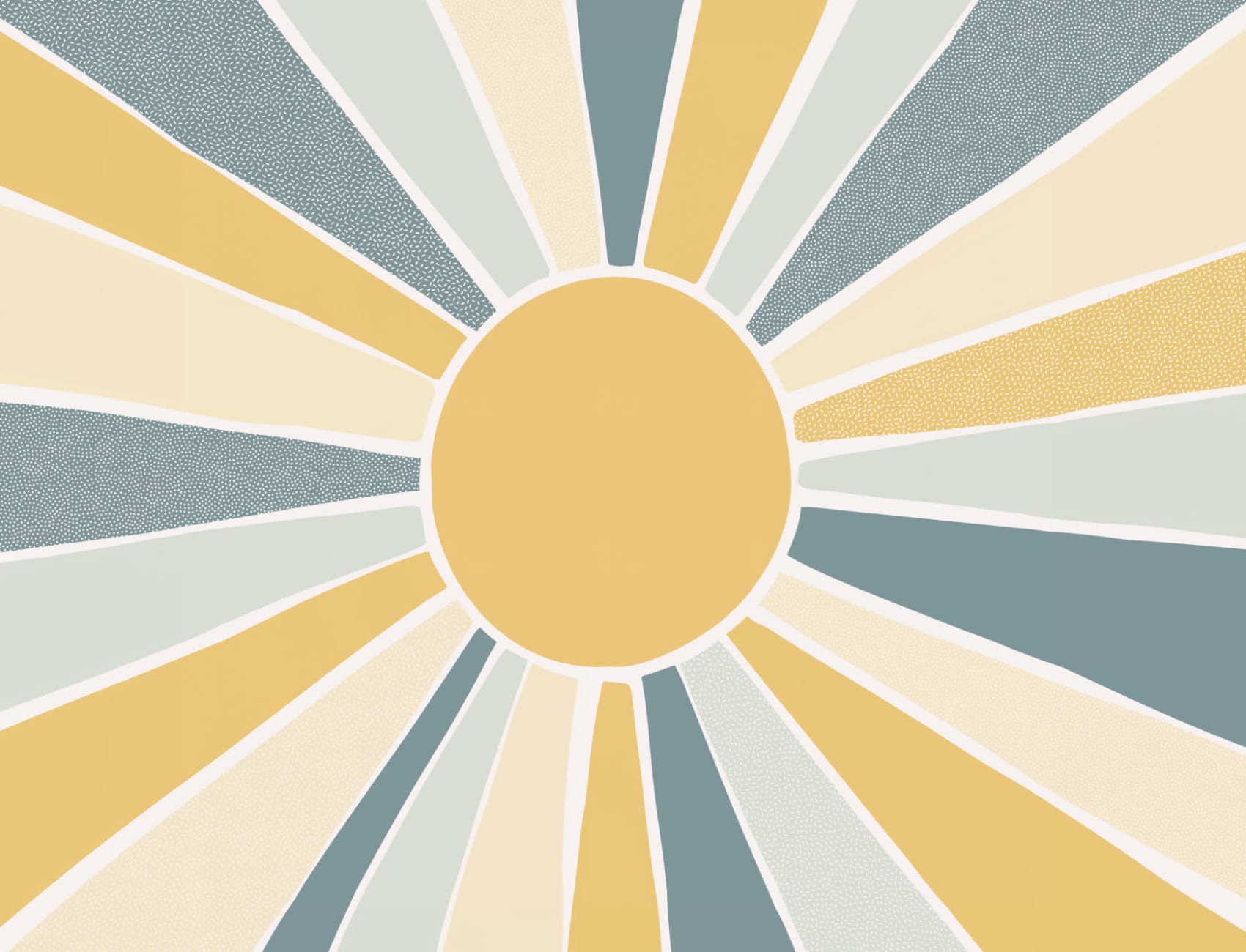 Kids Blue Boho Block Sunshine Mural
