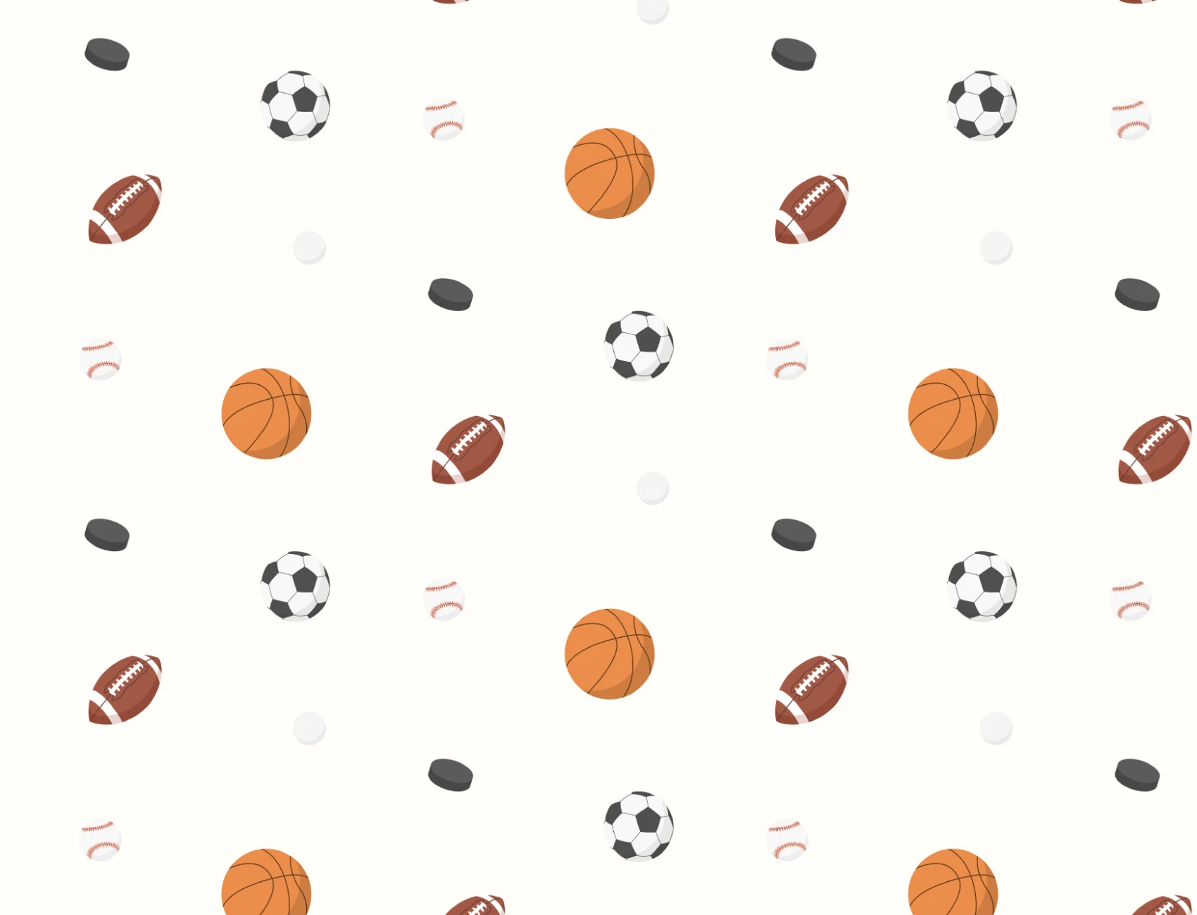Carta da parati colorata con illustrazione sportiva per bambini