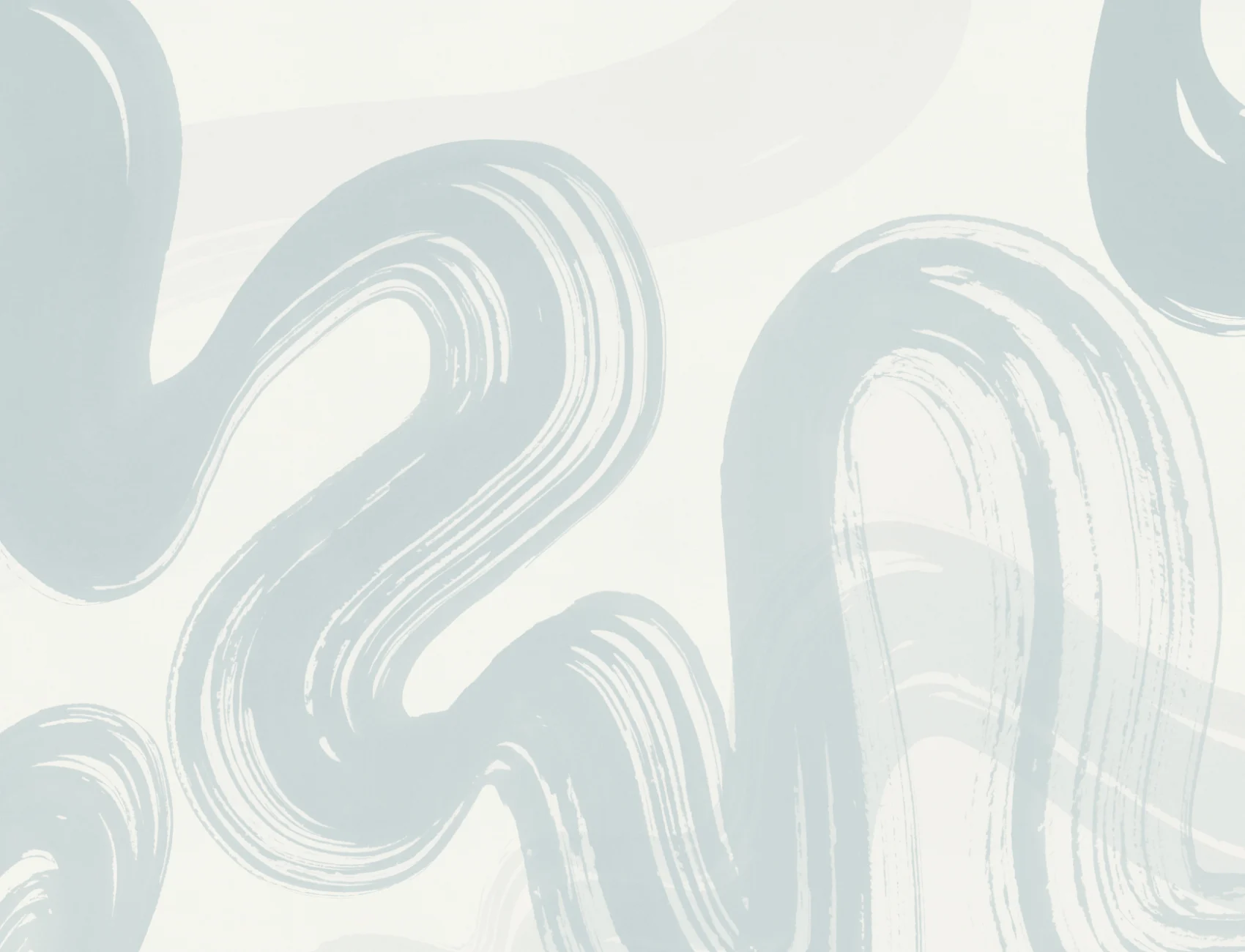 Blue Abstract Swirl Brush Strokes Mural