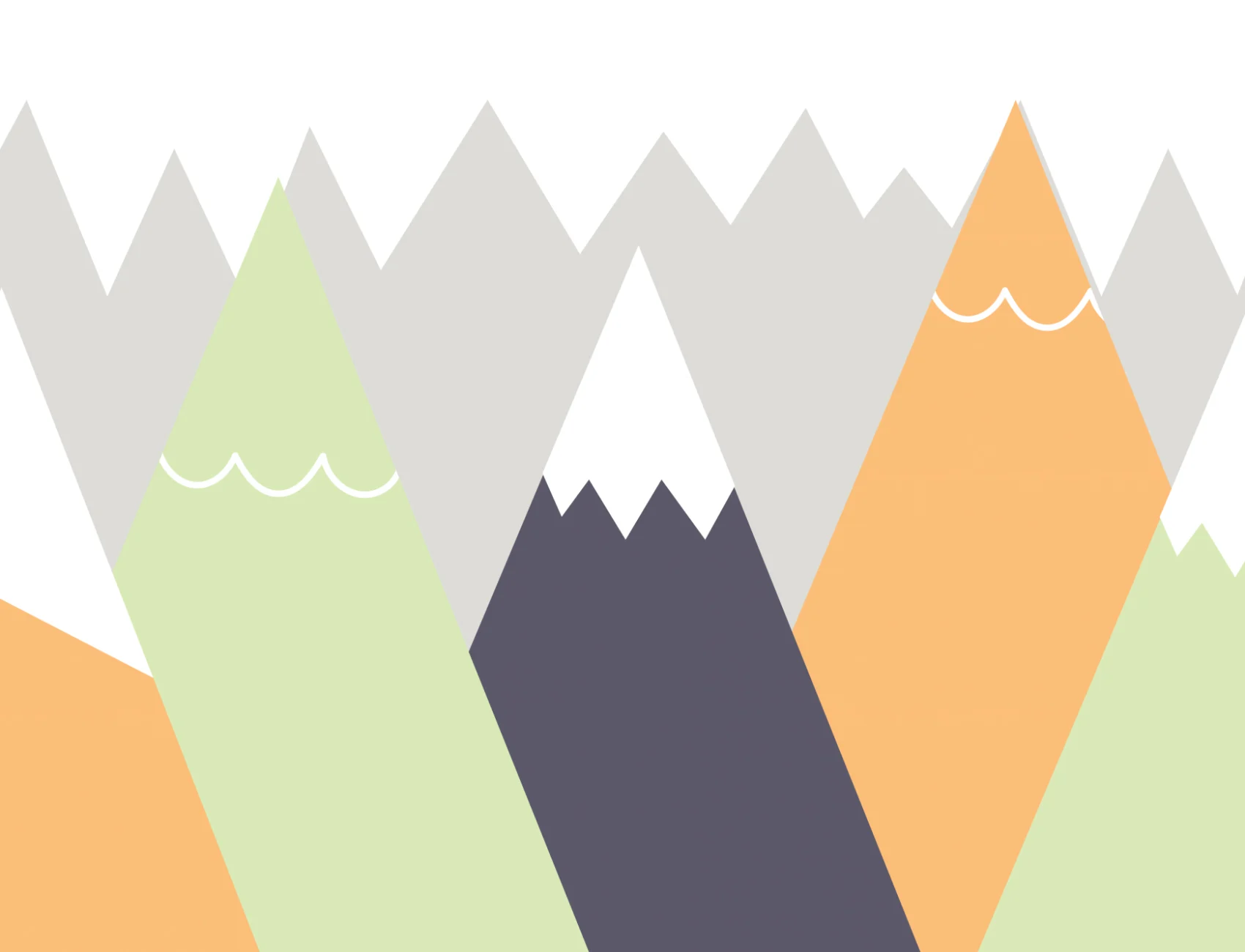 Lapset Oranssi & Lime Mountain Top kuvatapetti