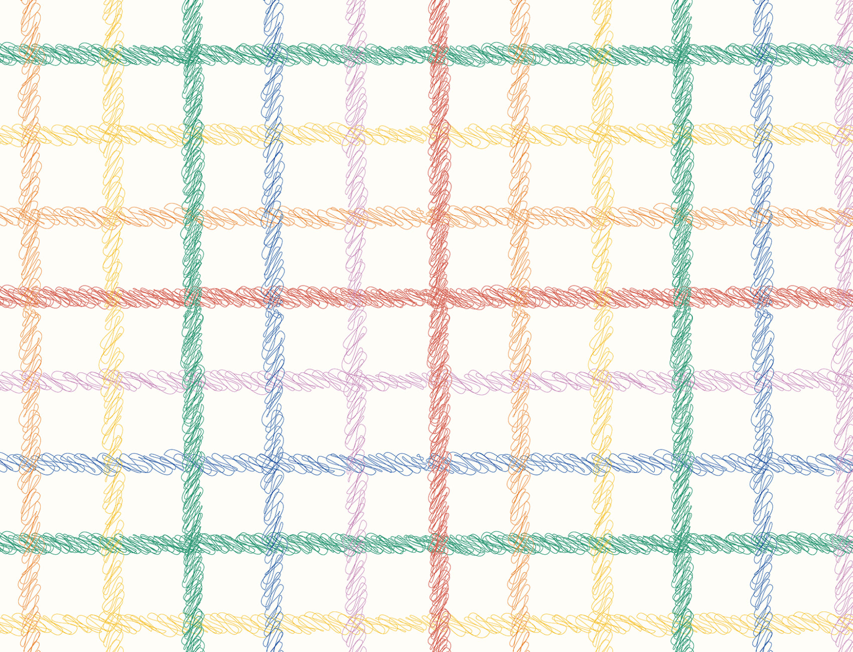 Multicolor Fun Hand Drawn Grid Wallpaper