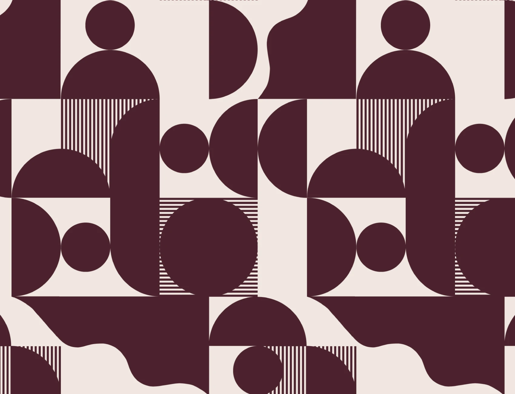 Bourgondië Modern Geometrische Vormen Behang