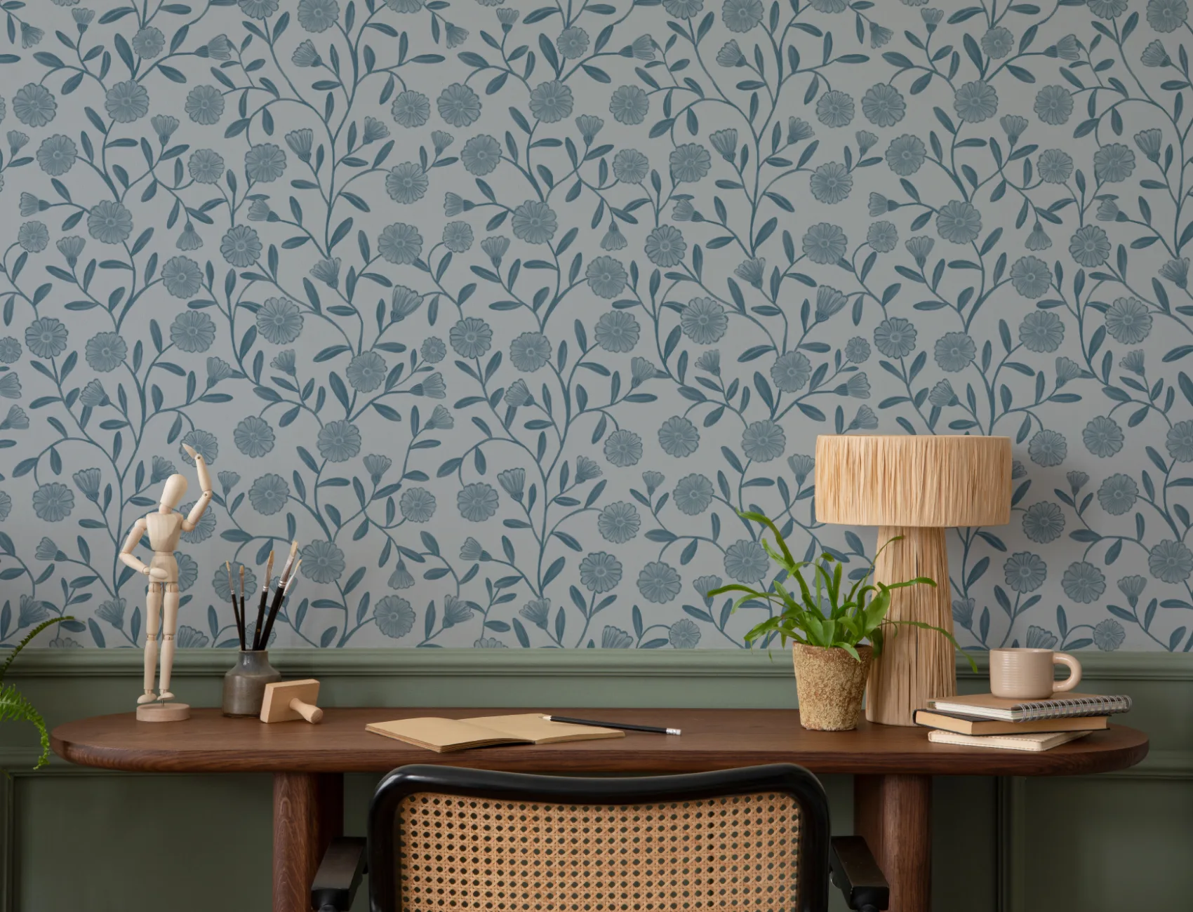 Papel de parede de Margarida azul fofa