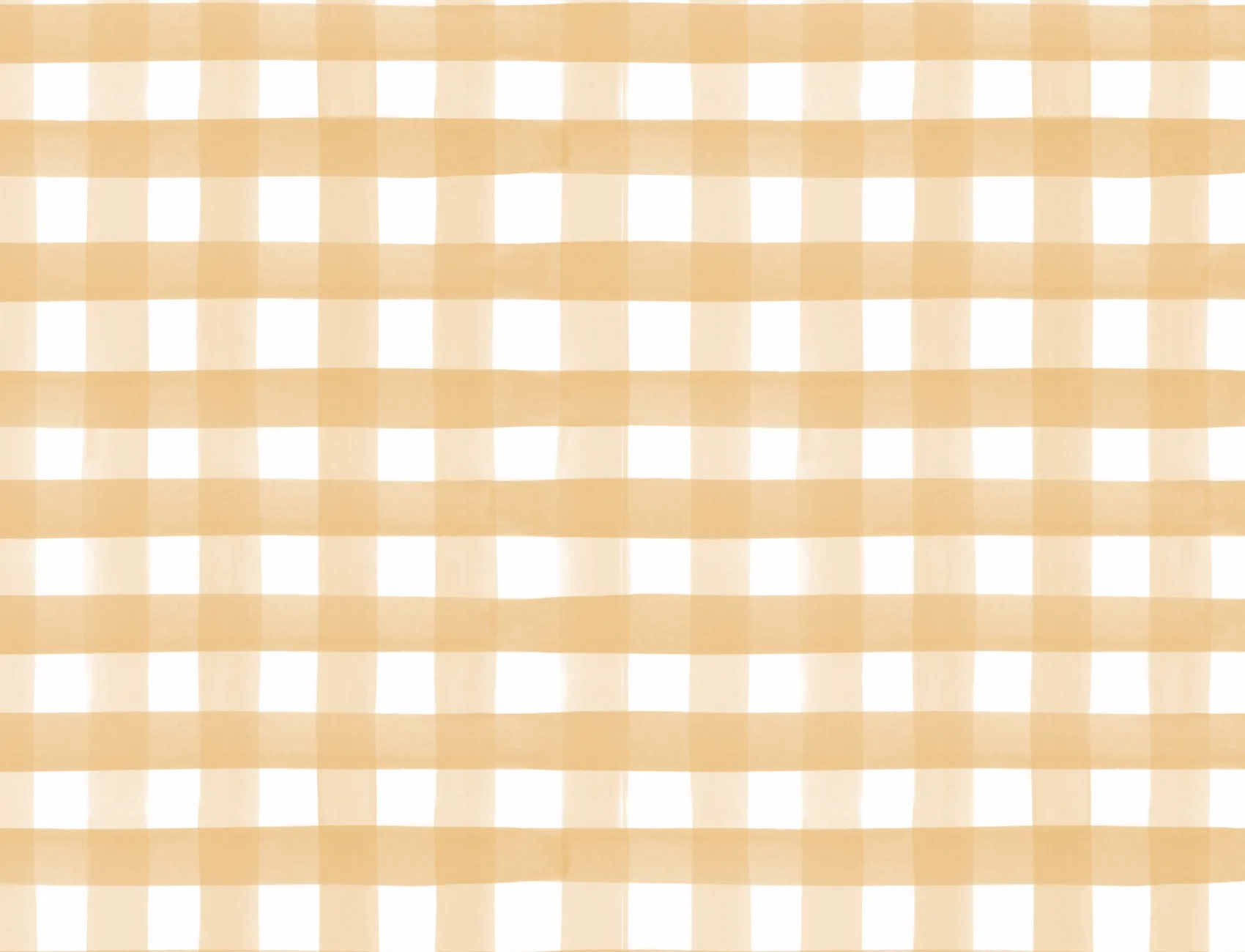 Gelbe Aquarell Gingham Tapete