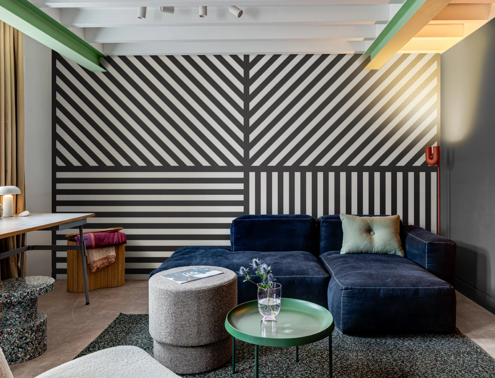 Diom Square Striped Wallpaper Mural