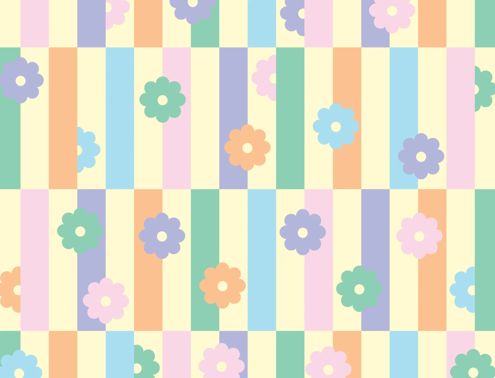 Elizabeth Olwen Flower Shift Pastel Mural