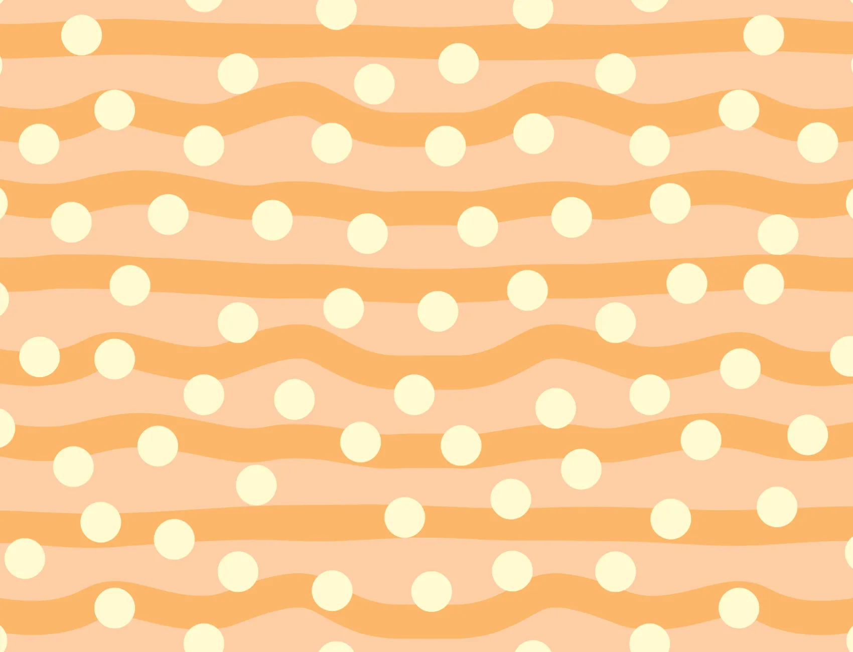 Elizabeth Olwen Polka Pop Orange Mural