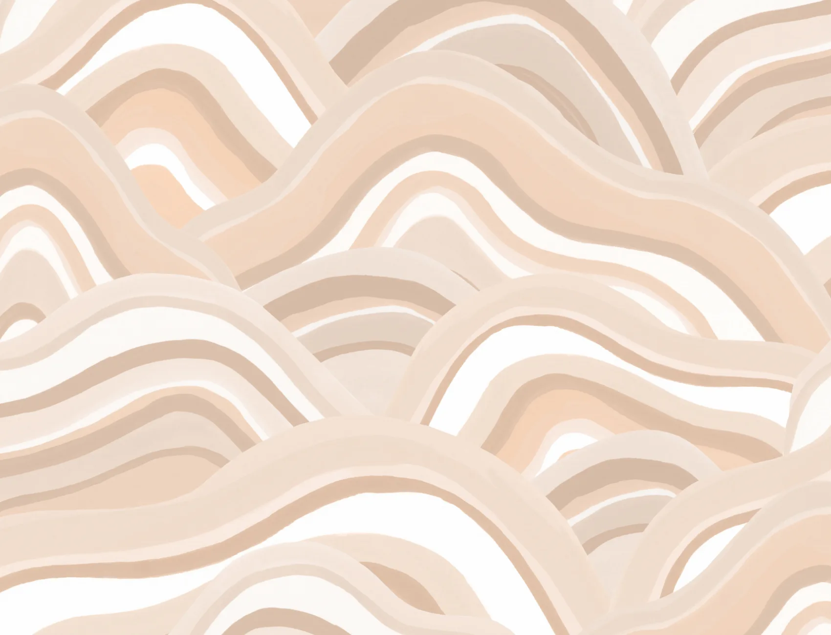 Neutrale abstracte duinen muurschildering