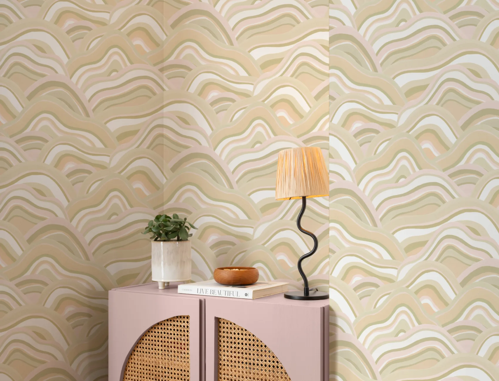 Verde abstract pictat dune Wallpaper