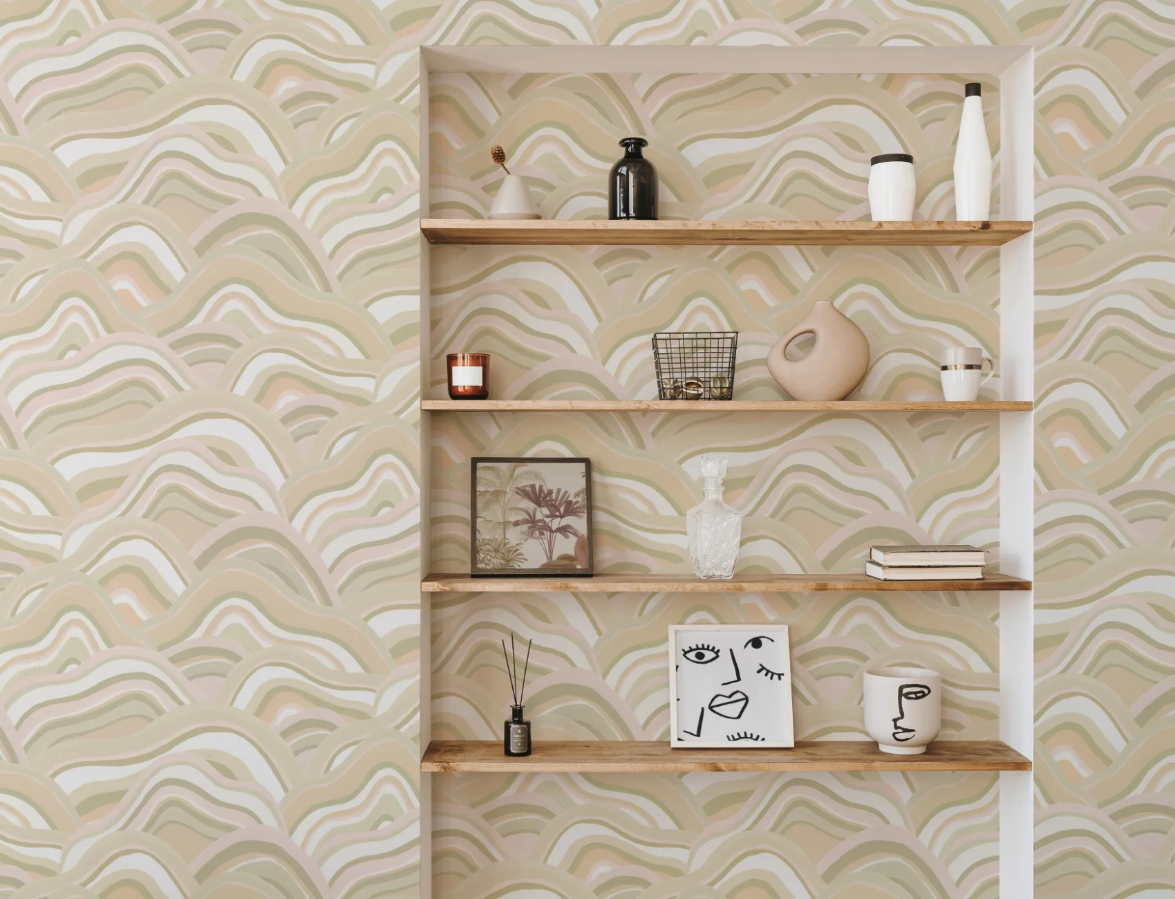 Verde abstract pictat dune Wallpaper