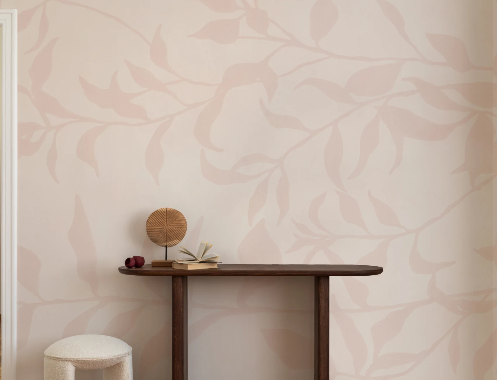Olea Pink Olive Branch Mural - Hovia