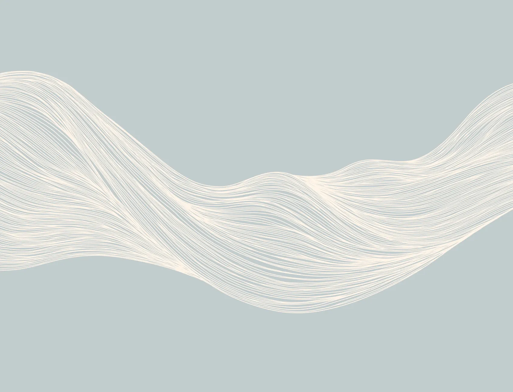 Blue Wavy Line Abstract Mural