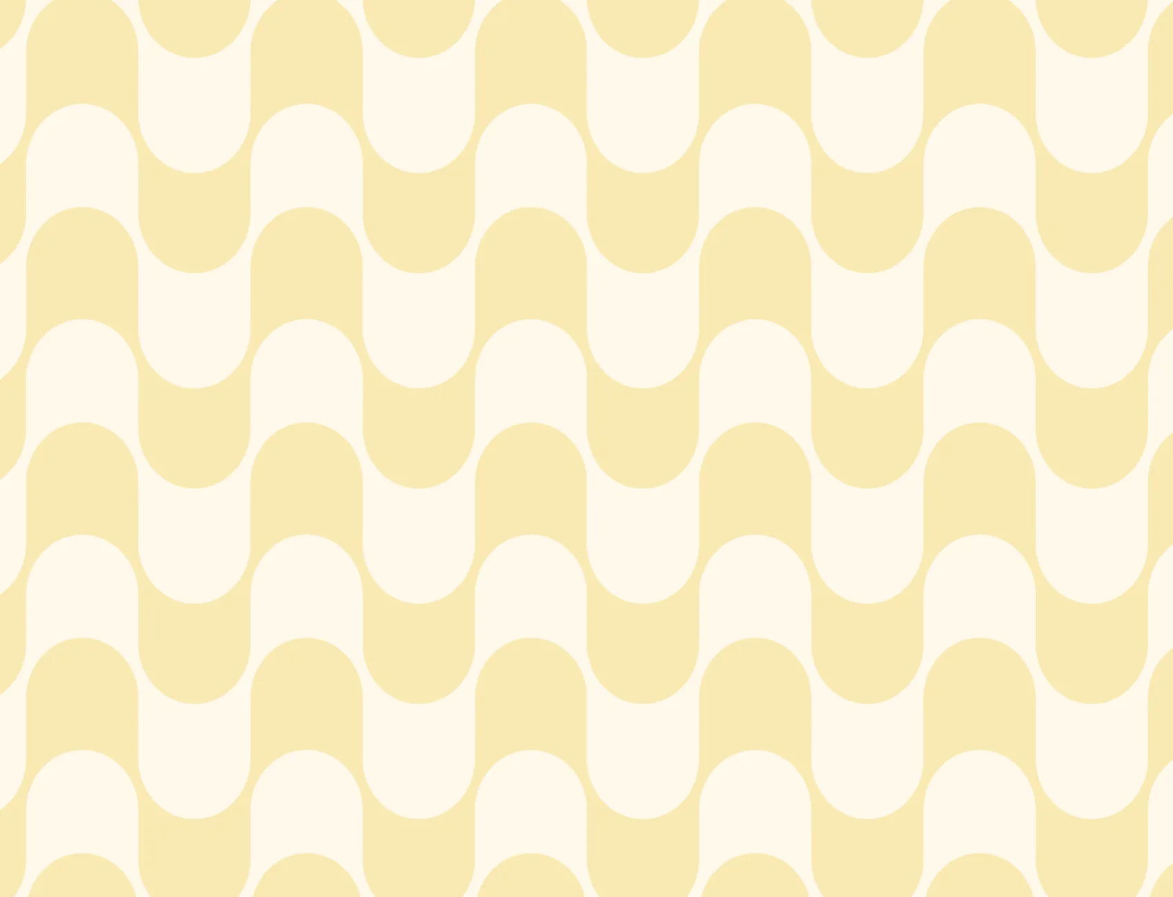 Yellow Retro Wavy Striped Wallpaper
