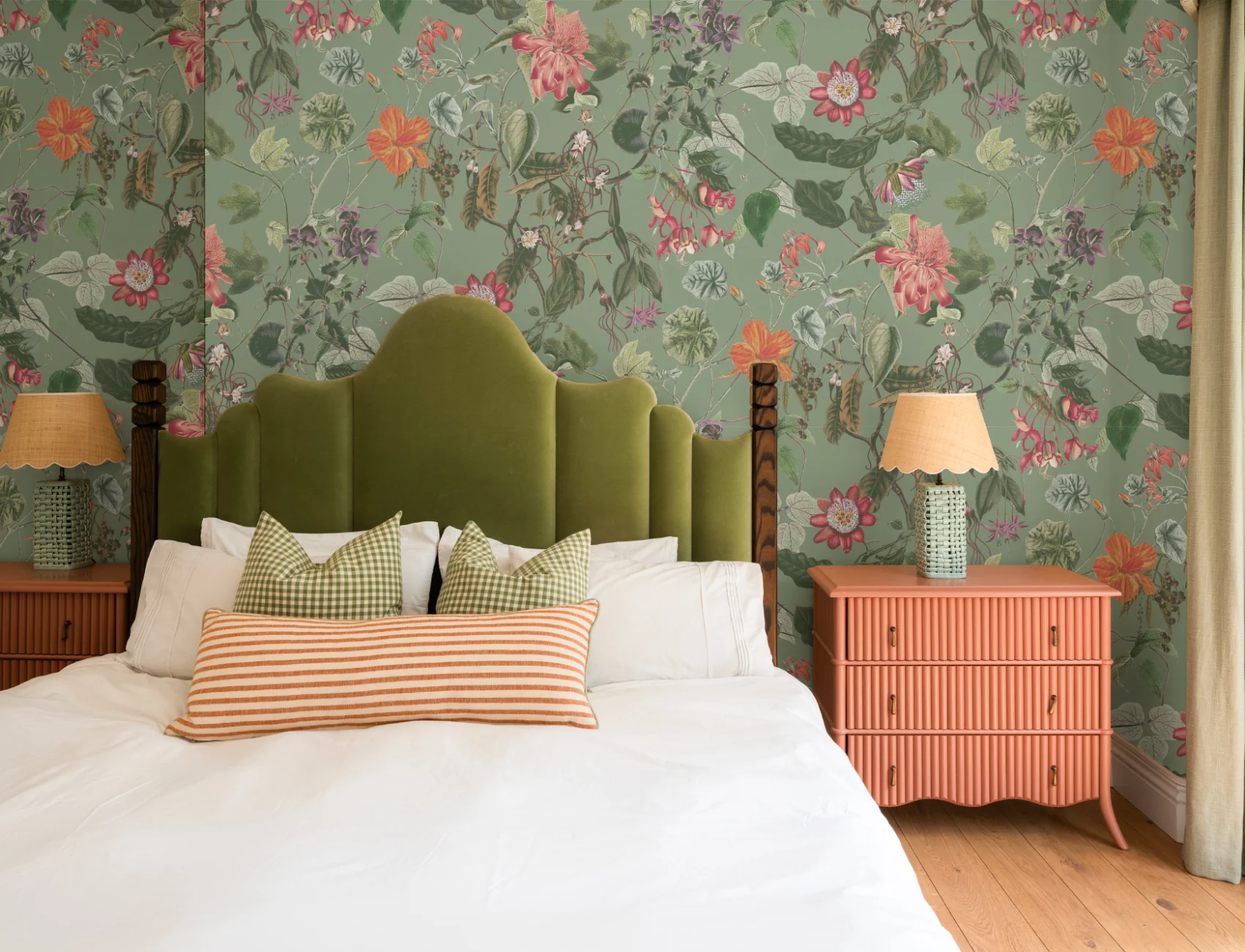 Murale florale botanice luxuriante în verde Verdant