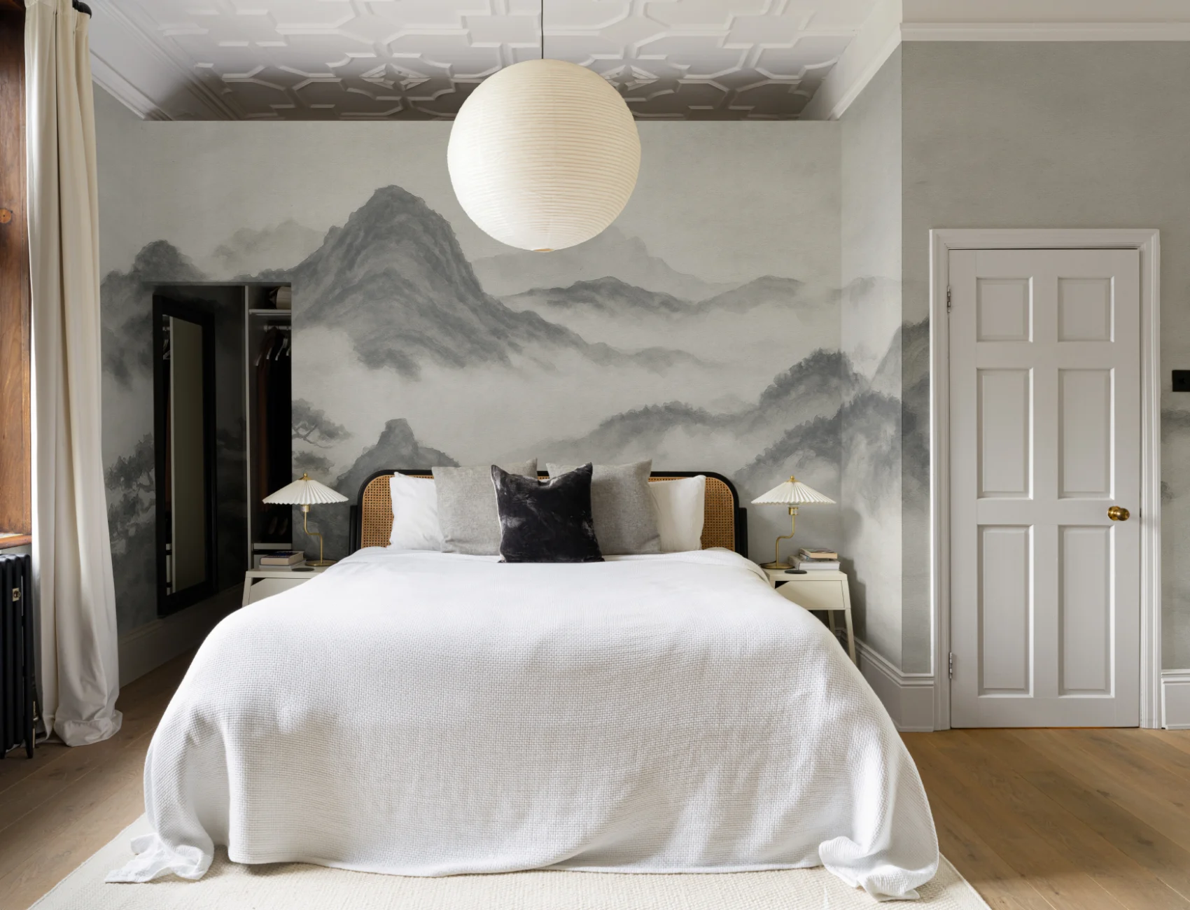 Hiili Japanilainen vuoristomaisema kuvatapetti