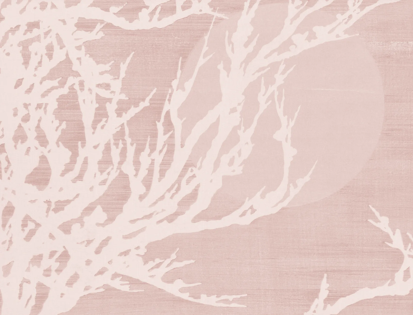 Pink Yuugen Japanese Nature Minimalist Wall Mural
