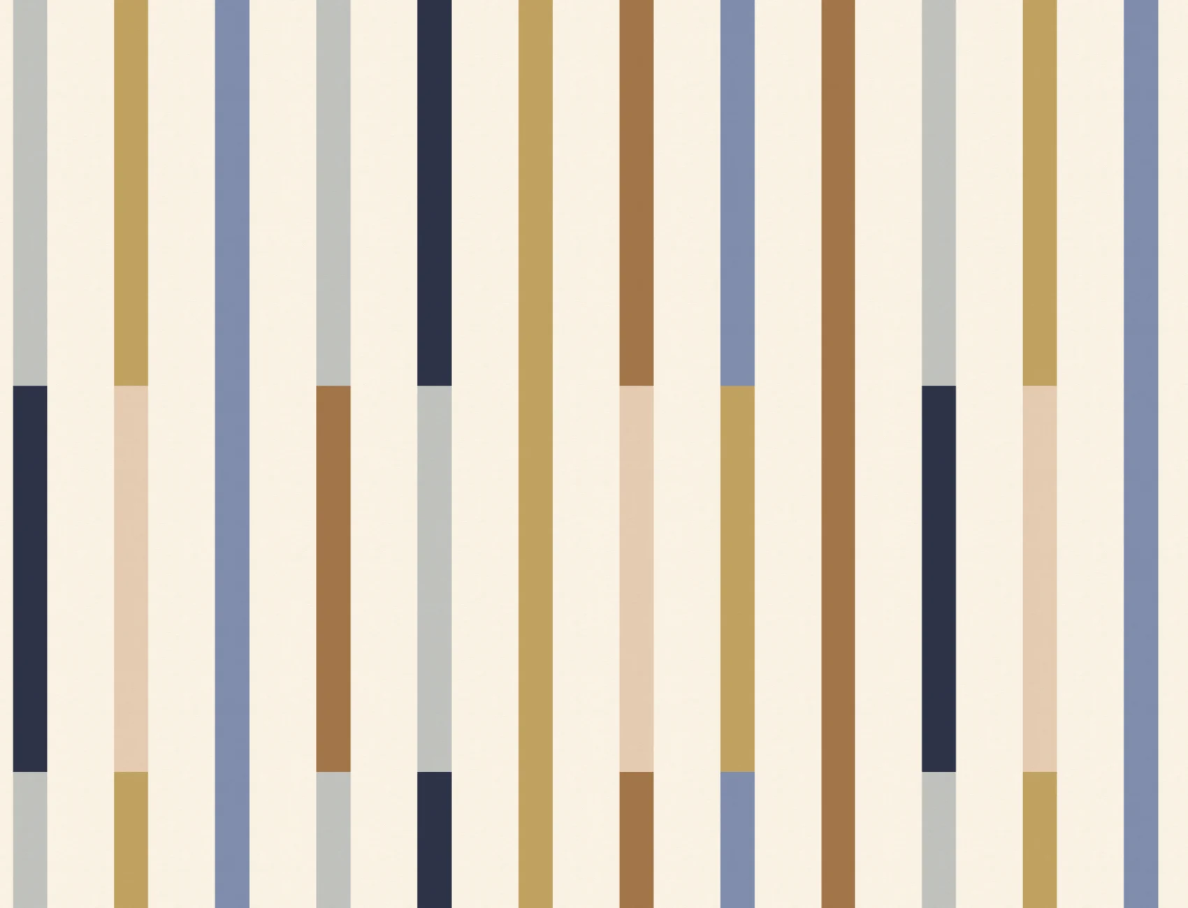 Multicolor Striped Retro Style Statement Wall Mural