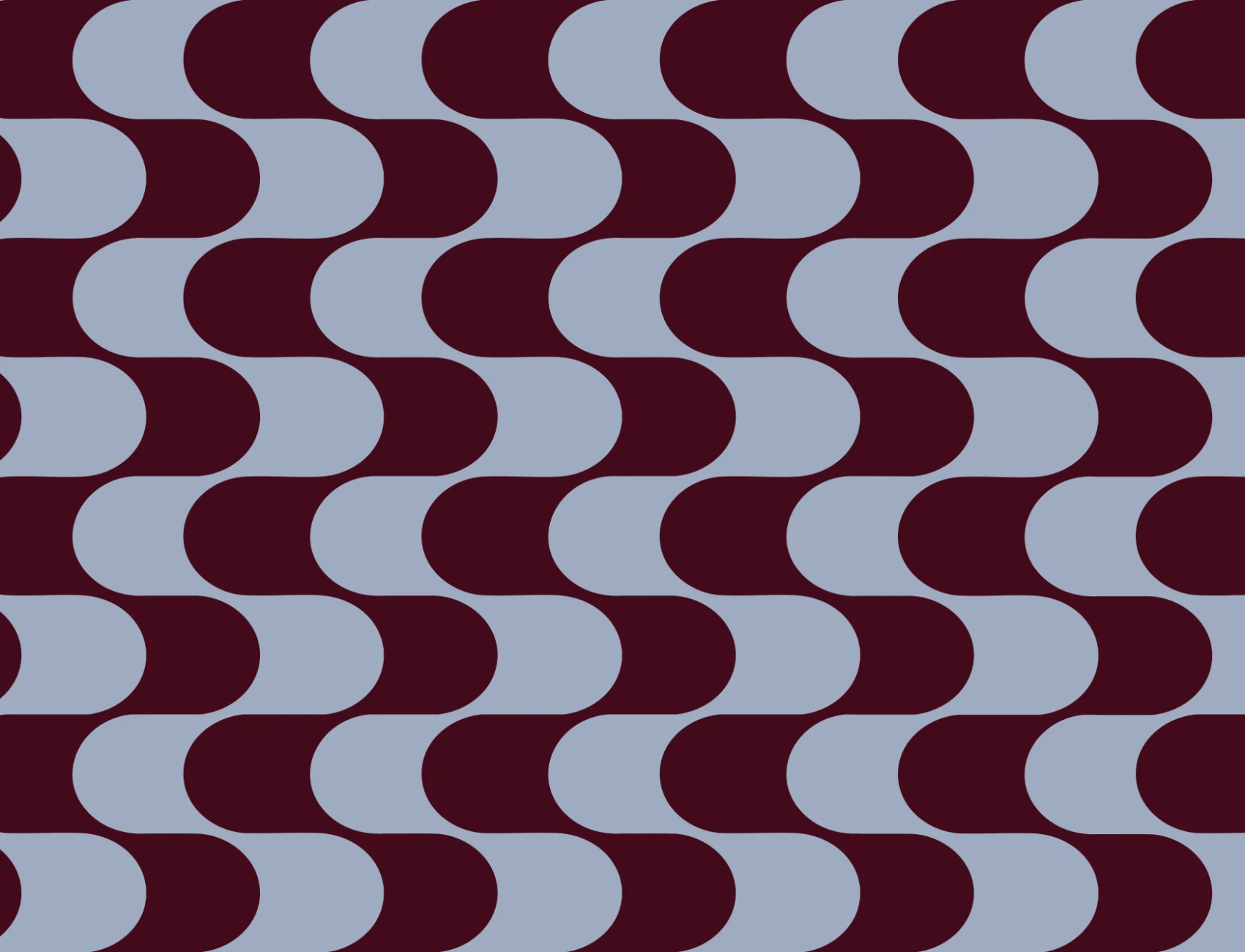 Blue And Burgundy Retro Geometric Pattern Mural