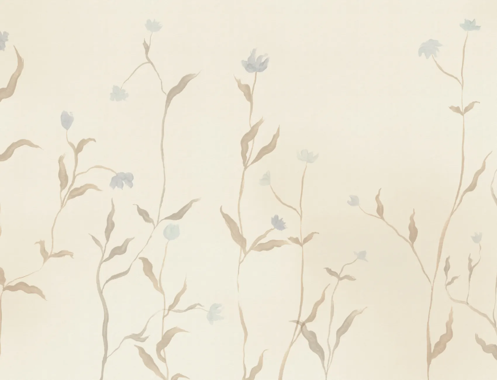 Neutrale florale Aquarell botanische Gelassenheit Fototapete