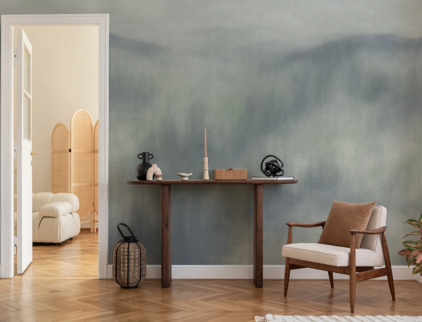 Verde Misty Forest Fusion Natura murale