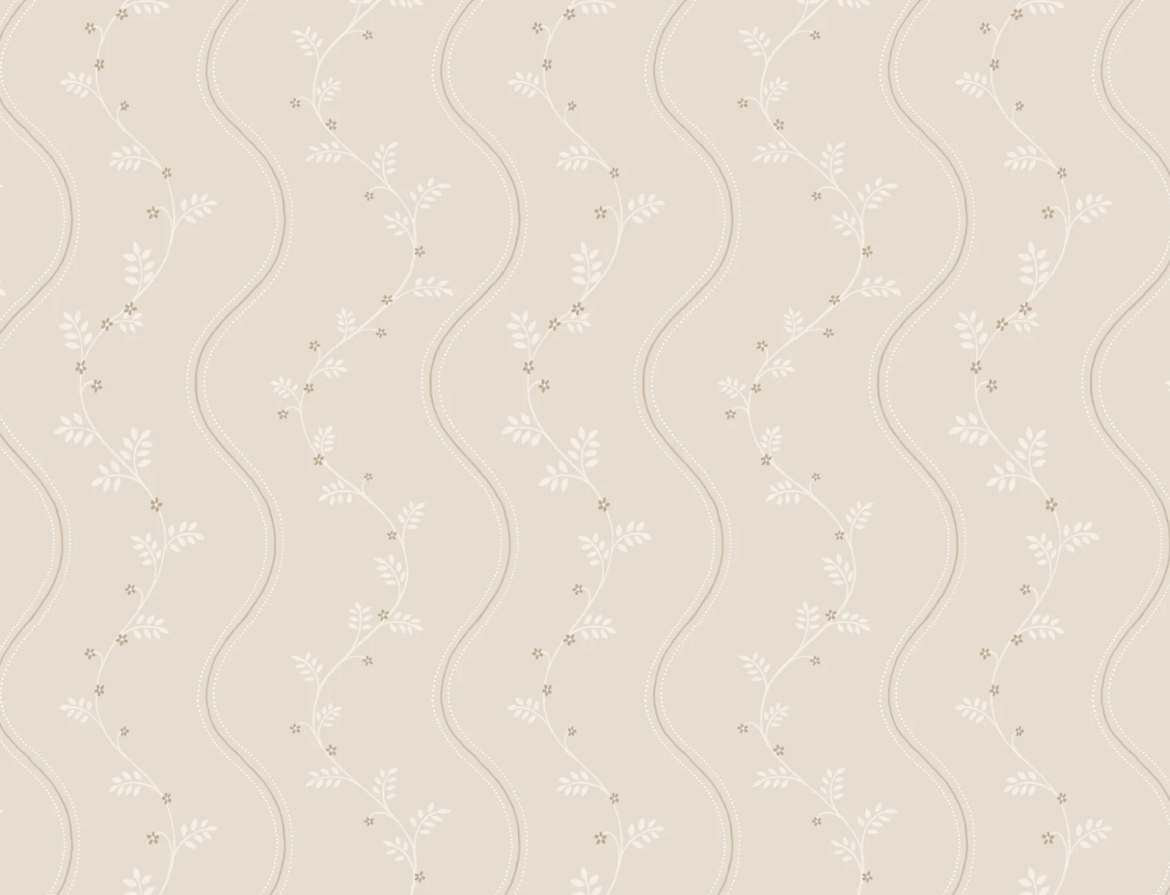 Beige Vintage Floral Pattern Wallpaper Mural