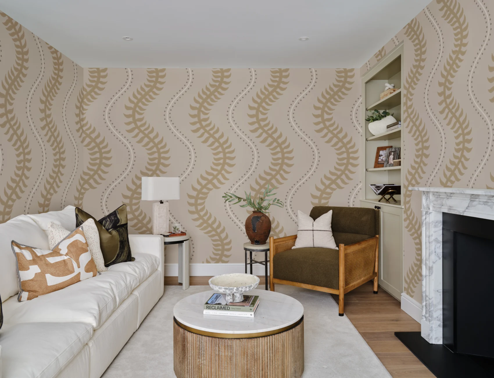 Yellow Wave Pattern Design Mural For Contemporary Spaces