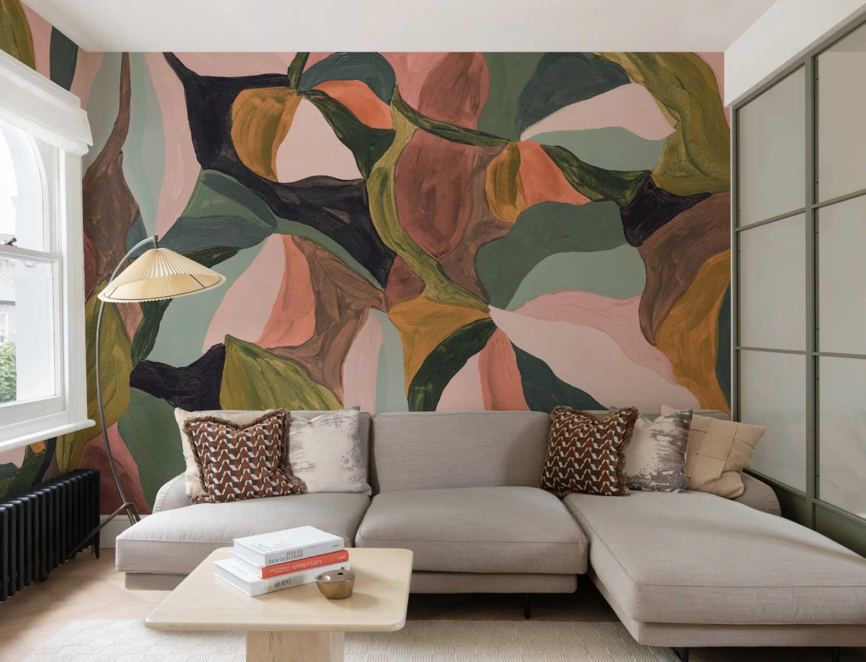 Multicolor Abstract Art Design Contemporary Mural