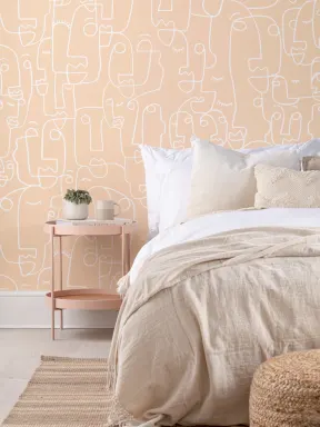 Nude & White Face Wallpaper Mural