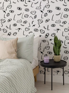 Face Effect Wallpaper Mural