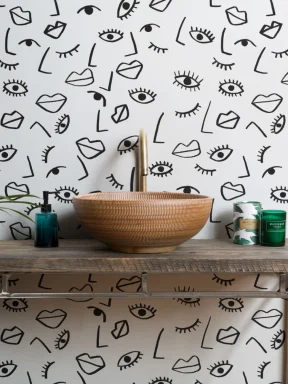 Face Effect Wallpaper Mural