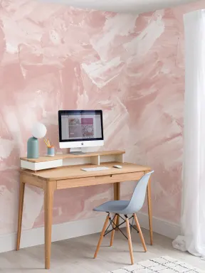 Rose Beige Abstrakt Paint Stroke Fototapet