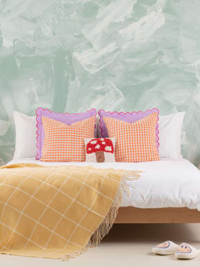 Soft Sage Abstract Paint Stroke Wallpaper Mural