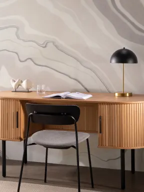 Japanese Marbled Art Neutral Tones Suminagashi Wallpaper Mural
