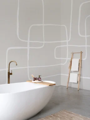 Modern Neutral Abstract Art Wallpaper Mural