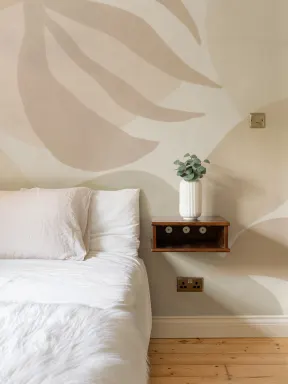 Neutral Tulum Abstract Style Mural For Calm Atmosphere