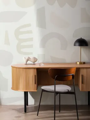 Lichte Abstracte Vormen Behang Muurschildering