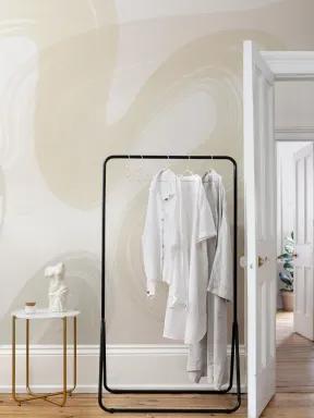 Pastel Abstract Swirl Brush Strokes Mural