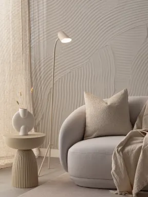 Papier peint beige Sculptures abstraites Lignes superposées