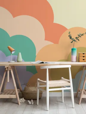 Elizabeth Olwen Happy Skies Pastel Mural