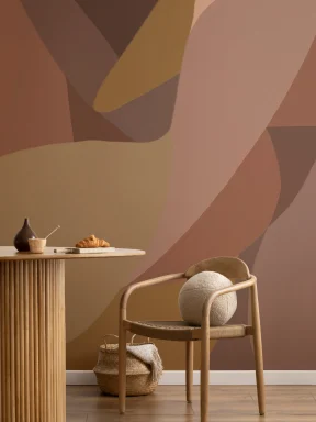 Forme féminine Forme abstraite Papier peint panoramique dans les tons chauds