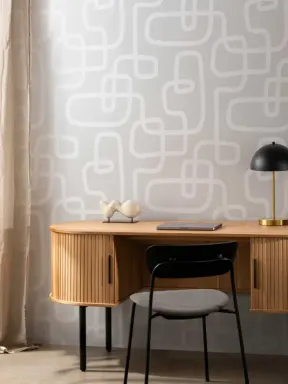 Papier Peint Neutre Motif Abstrait Lignes et Formes