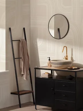 Calm Cream Minimalist Lines Wall Mural