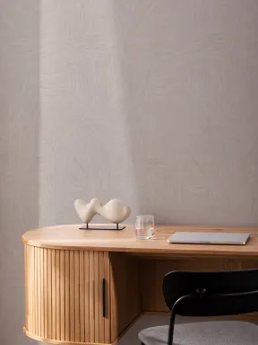 Papel pintado Formas curvas en capas beige