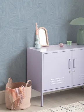 Blue Layered Curved Shapes Wallpaper