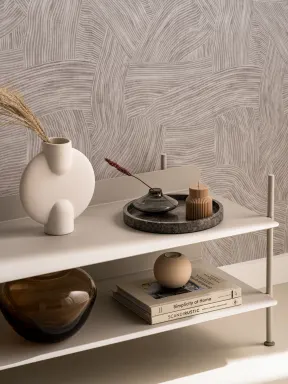 Gray Layered Curved Shapes Wallpaper