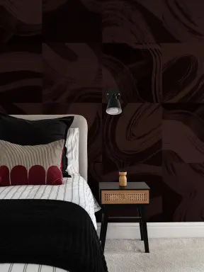 Lila gekachelt abstrakte Tinte Formen Fototapete